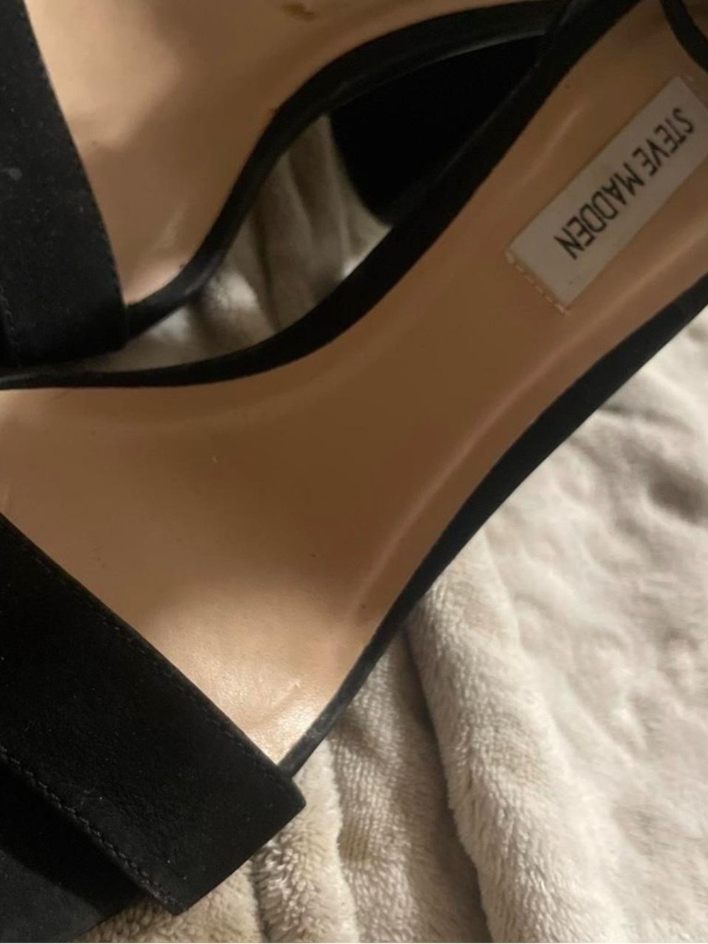 Steve Madden Black Open-Toe Block Heel Sandals